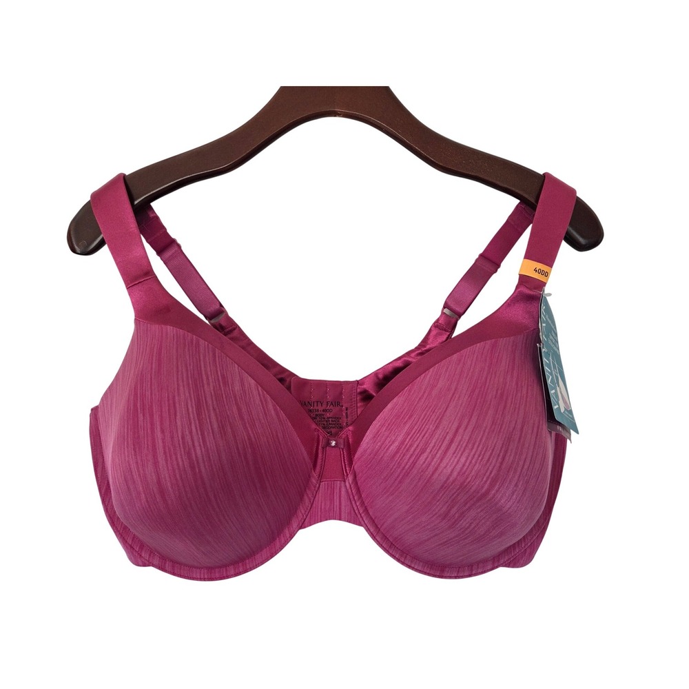Vanity Fair Bra‎ Illumination Zoned Support Women 40DD Wild Berry NWT $50 76338